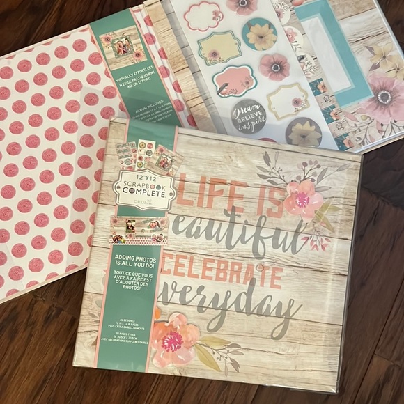 CR Gibson Other - 12”x 12” scrapbook life is beautiful celebrate everyday stickers crafting photos